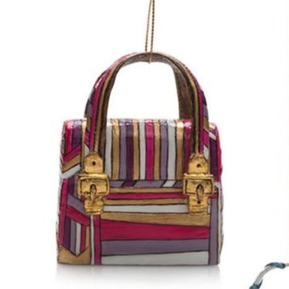 Christmas Ornament The Met 2018 Mod Striped Purse